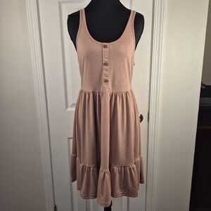 SHEIN Tiered Babydoll Knit Dress Size L